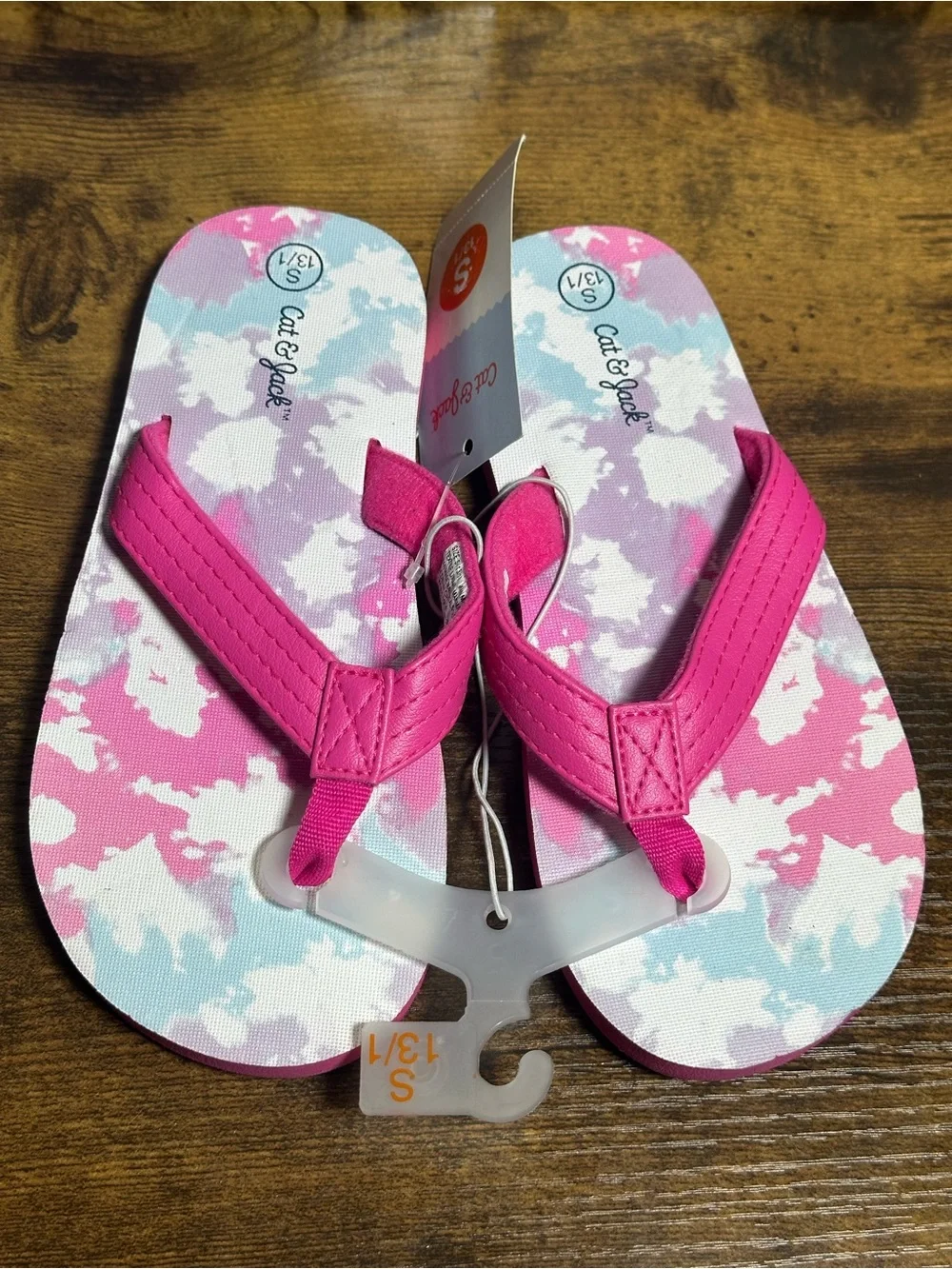NEW Cat & Jack Girls' Ava Slip-On Thong Sandals Size Small 13/1